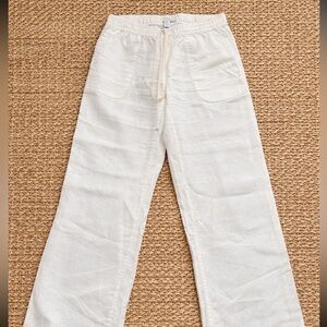 Kenar Cream Linen Pants